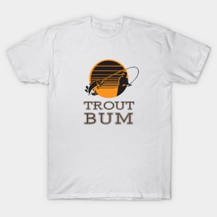 Trout Bum Fishing Sunset T-Shirt